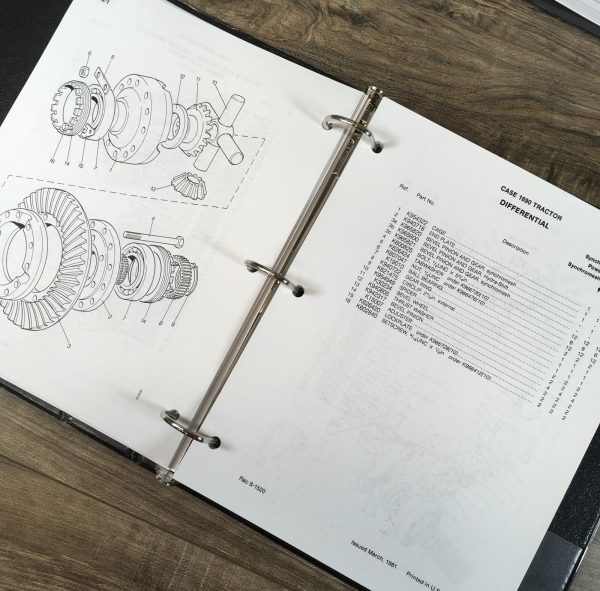 David Brown Case 1690 Tractor Service Manual Parts Catalog Repair Shop Book Set - Image 12