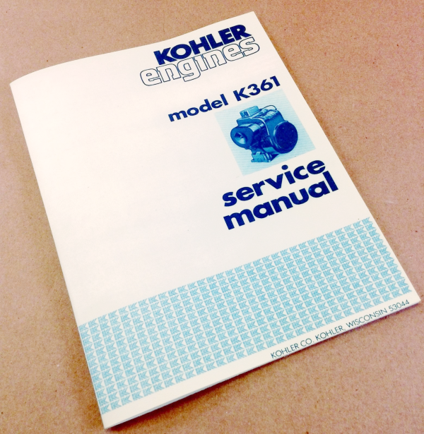 Kohler Engines Model K361 Service Shop Repair Manual 18Hp K361A Rebuild