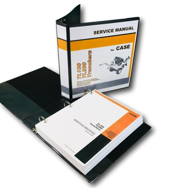 Case TL100 TL200 Trencher Service Manual Repair Shop Technical Book Workshop