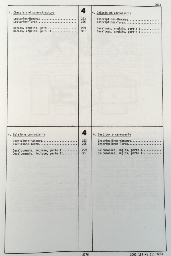 Terex Ibh 44D Loader Parts Manual Catalog Book Assembly Schematics Exploded View - Image 4