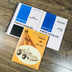 International 3514 Gas Loader Tractor Parts Operators 3 Manual Set Book Ih C-175