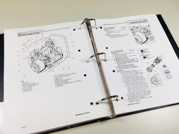 Massey Ferguson 240 Tractor Service Manual Parts Catalog Shop Repair Book Set - Image 9