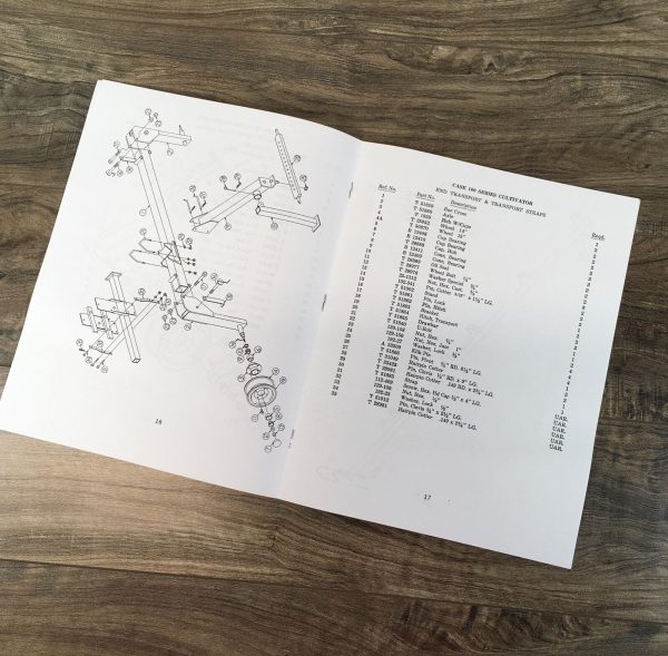 Case 100 Series 140 144 160 166 Row Crop Cultivator Parts Operators Manual Set - Image 6