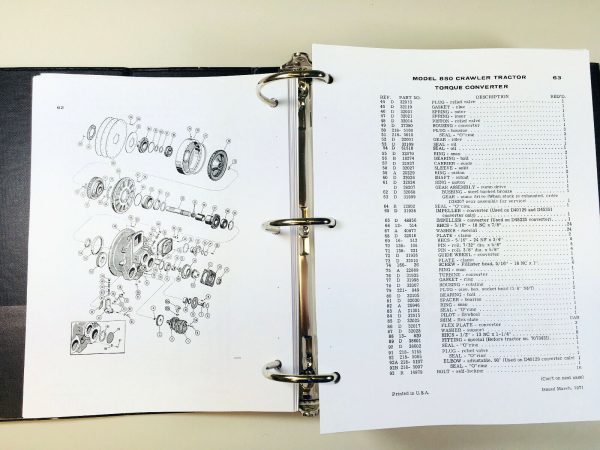 Case 850 Crawler Dozer Loader Service Manual Set Parts Catalog S/N After 7073469 - Image 7