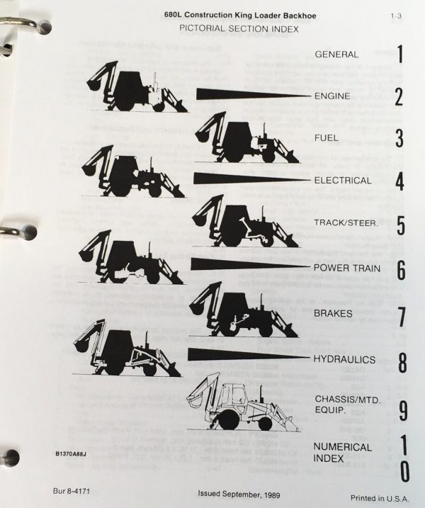 Case 680L Backhoe Loader Parts Catalog Operators Manual Owners Book Set - Image 3