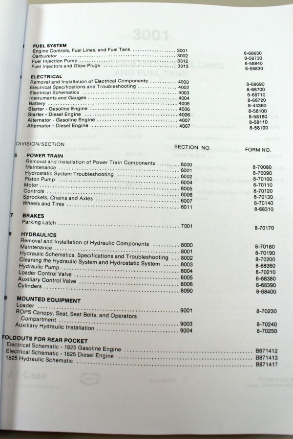 Case 1825 Uni-Loader Skid Steer Loader Service Repair Shop Manual Technical Book - Image 6