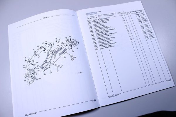 Kubota Bh75 Backhoe Parts Assembly Manual Catalog Exploded Views Numbers - Image 2