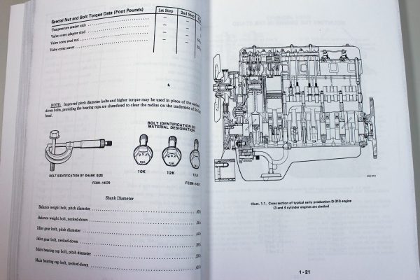 International D-310 Diesel 6 Cylinder Engine Only Service Parts Manual Set Book - Image 8