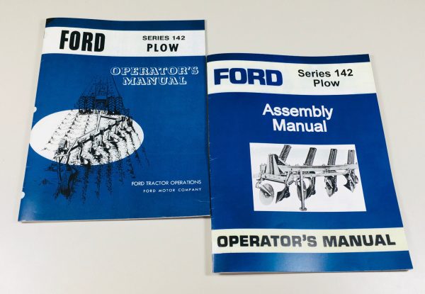 Ford 142 Plow Operators Owners Assembly Manual Set