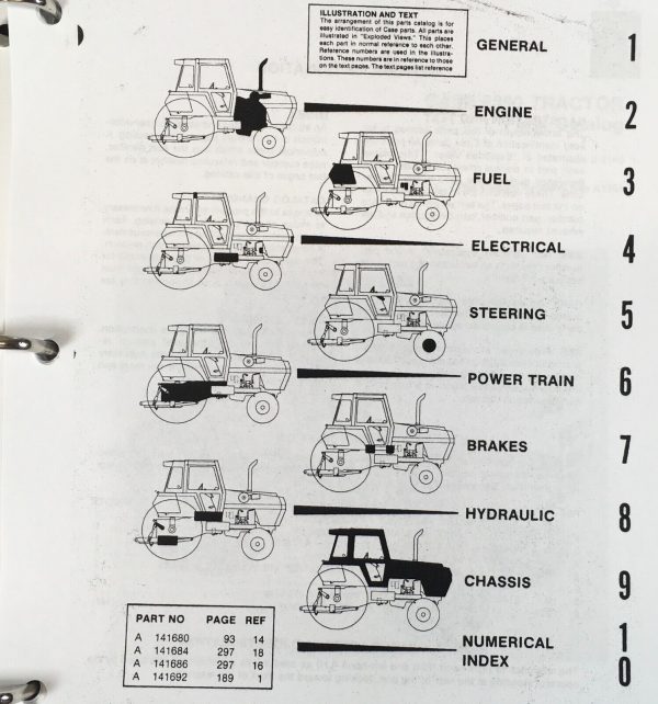 Case 2390 Tractor Parts Manual Catalog Book Assembly Schematic Exploded Views - Image 3