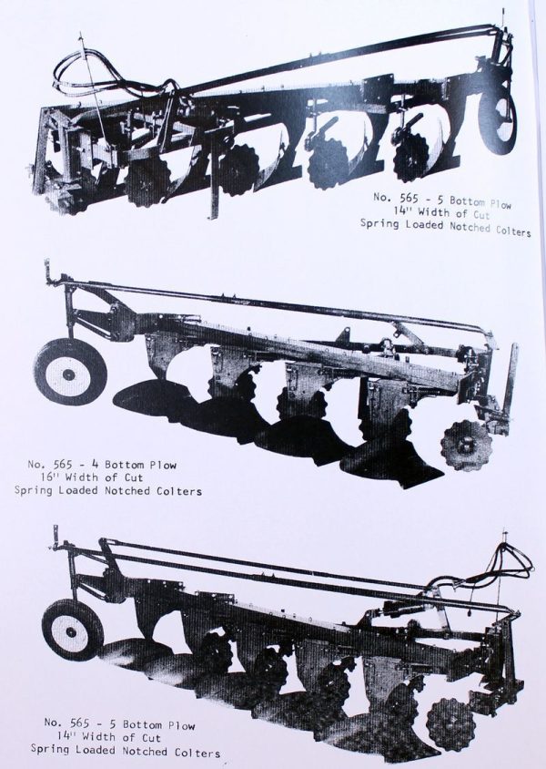 Oliver 565 566 568 Semi-Mounted Plows Owners Operators Manual Parts Catalog - Image 3