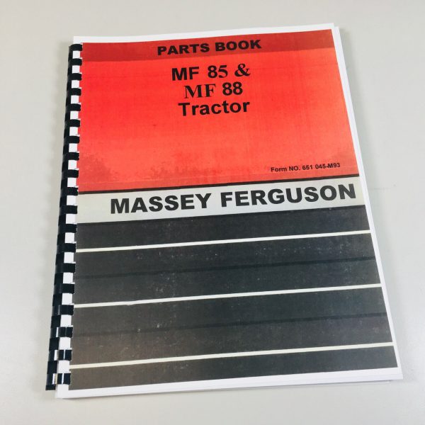 Massey Ferguson 85 88 Tractor Parts Catalog Manual Book Assembly Numbers