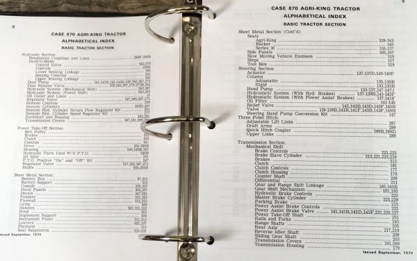Case 870 Tractor Service Manual Parts Catalog Operators Owners Set SN 8736001-Up - Image 8