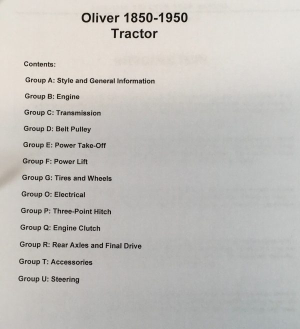 Oliver 1850 Tractor Service Parts Manual Set Repair Workshop Shop Catalog Book - Image 11