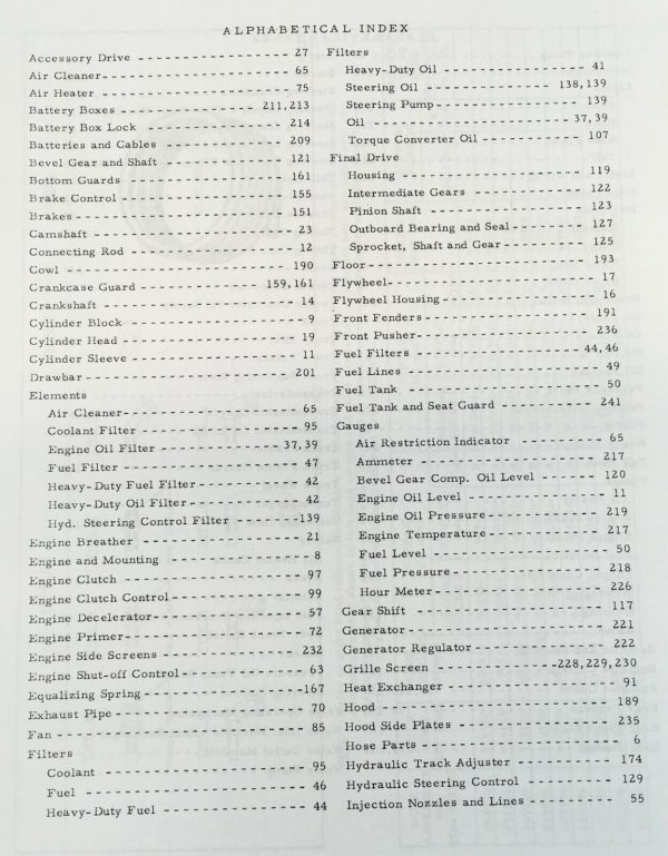 Allis Chalmers Hd-21A Crawler Tractor Parts Manual Catalog Assembly Schematics - Image 3