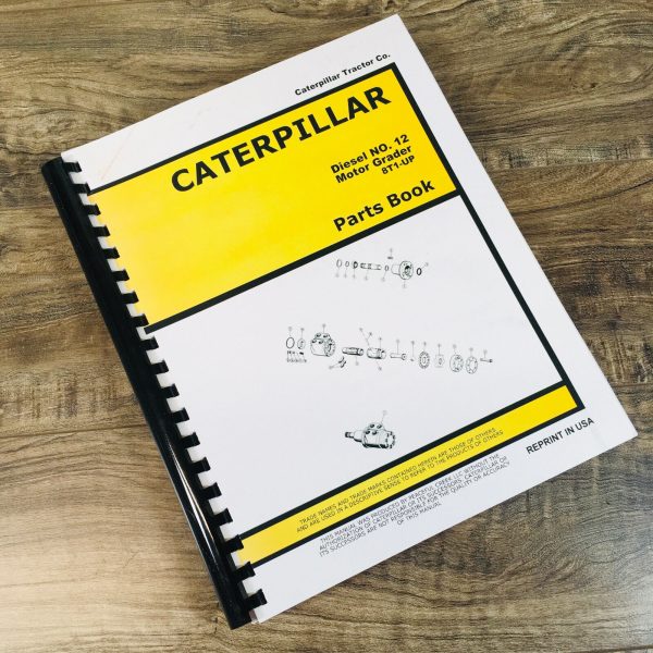 Parts Manual For Caterpillar 12 Motor Road Grader Catalog Book Assembly Cat