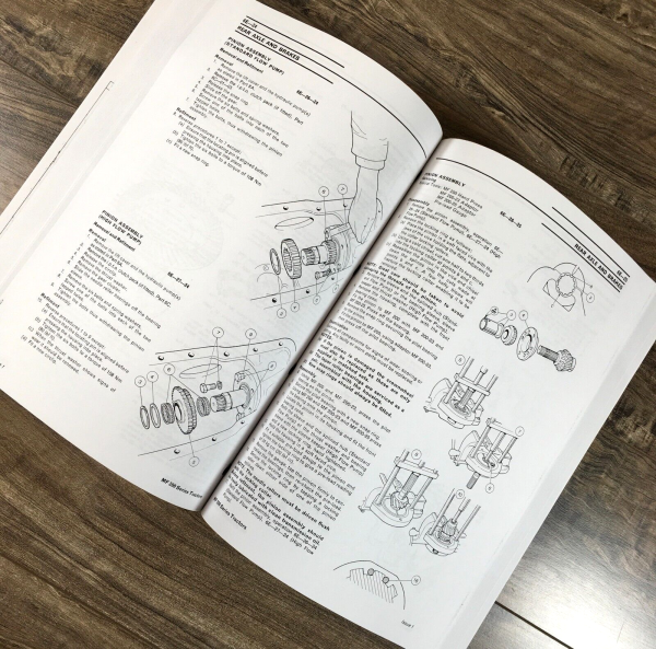 Massey Ferguson MF 270 Tractor Service Parts Manual Repair Shop Set Catalog Book - Image 7