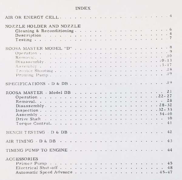 Allis Chalmers Fuel Injection Data A & C Gleaner Tractor Service Manual - Image 2