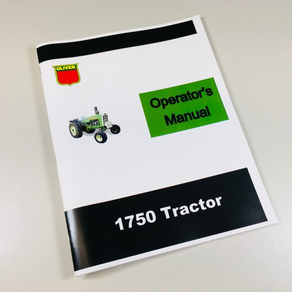 Oliver 1750 Tractor Owners Operators Manual Maintenance