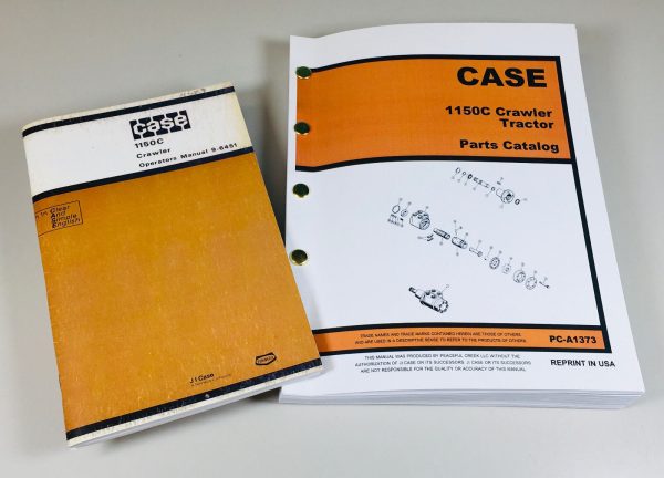 Case 1150C Crawler Tractor Bulldozer Parts Catalog Operators Manual Set