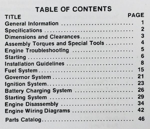 Onan Nhc Nhcv Industrial Engines Service Manual Parts Catalog - Image 2