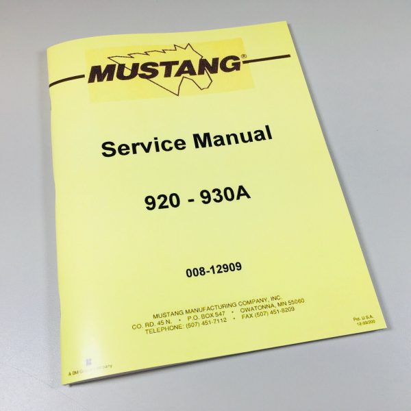 Mustang 921 Skid Steer Service Repair Manual Set Technical Shop Book Overhaul - Image 3