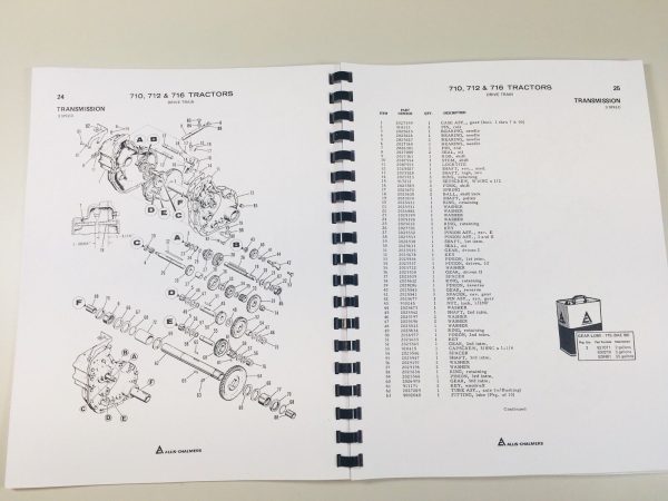 Lot Allis Chalmers Operators Parts Manual 710 712S 712H 716H Lawn Garden Tractor - Image 3