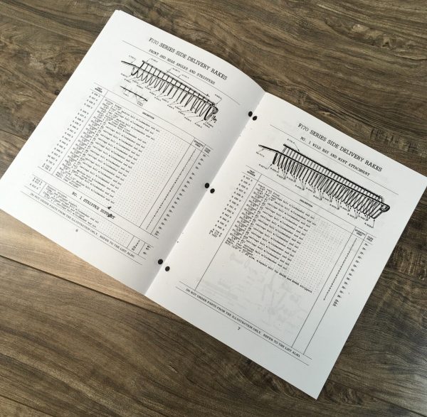 Case F170 Series Side Delivery Rakes Parts Manual Assembly Schematic Exploded - Image 3