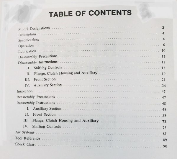 Eaton Rt-12513 Rto-12513 Transmission Service Manual Repair Shop Technical Book - Image 2