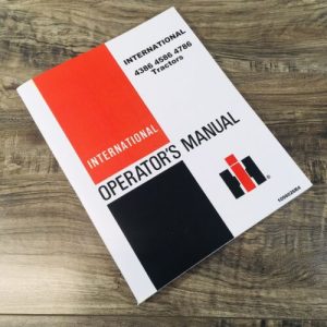 International 4386 4586 4786 Tractor Operators Manual Owners Book Maintenance