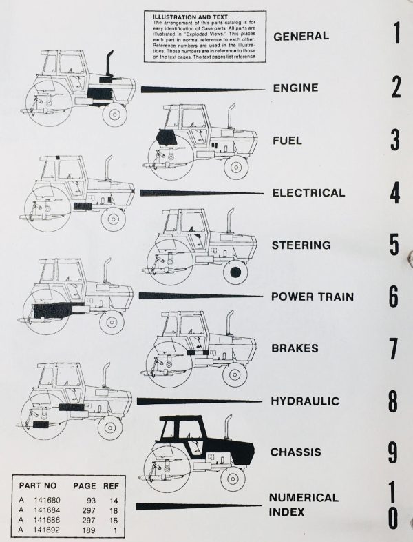 Case 2094 Tractor Service Manual Parts Catalog Shop Book Overhaul Set - Image 4