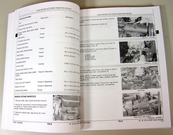 Cub Cadet 982 Chassis Garden Tractor Onan B48G Engine Service Manual Set - Image 8