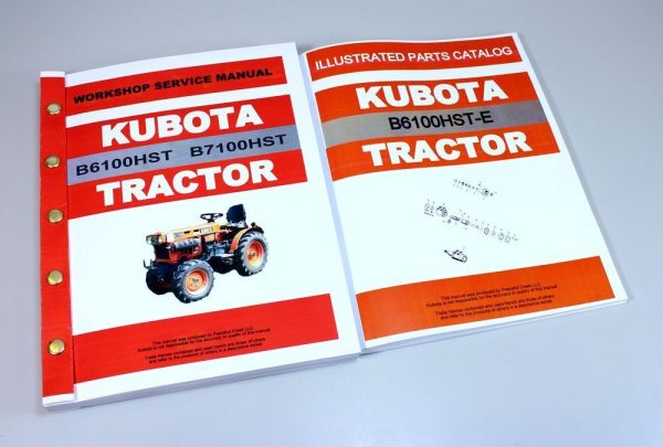 Kubota B6100Hst-E Tractor Service Repair Manual Parts Catalog Tech Shop Book