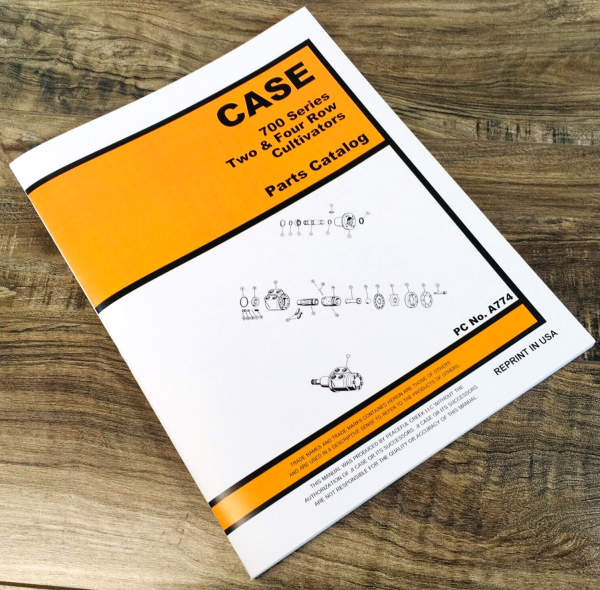 Case 700 Series 720 740 723 743 Two & Four Row Cultivators Parts Manual Catalog