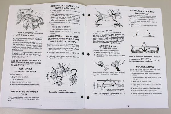 Long 1507 1509 Rotary Tiller Owners Operators Manual Book Maintenance - Image 4