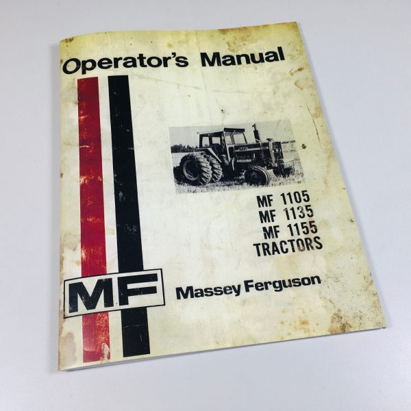 Massey Ferguson Mf 1105 1135 1155 Tractors Operators Owners Manual Maintenance