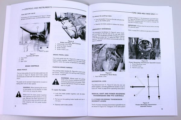 Ford 445A 545A Tractor Loader Backhoes Parts Operators Manual Owners Catalog Set - Image 7