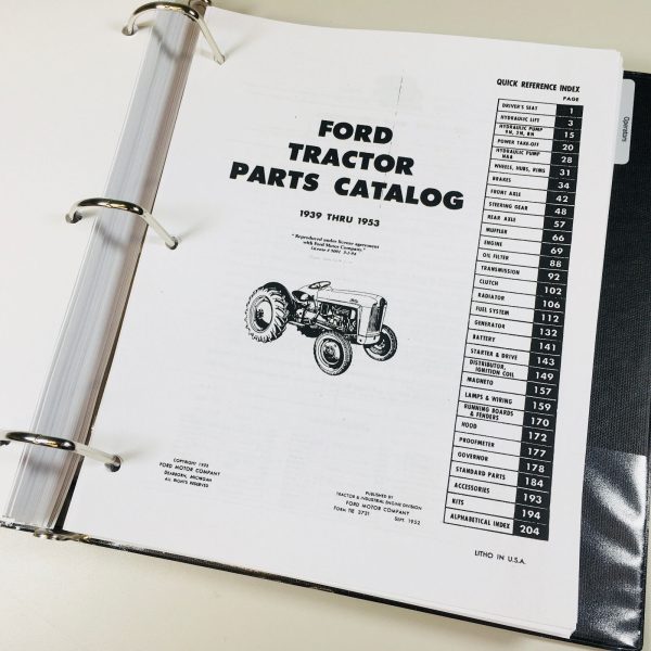 Ford 9N 2N Tractor Master Service Repair Manual Parts Catalog Shop Set 822Pgs - Image 5