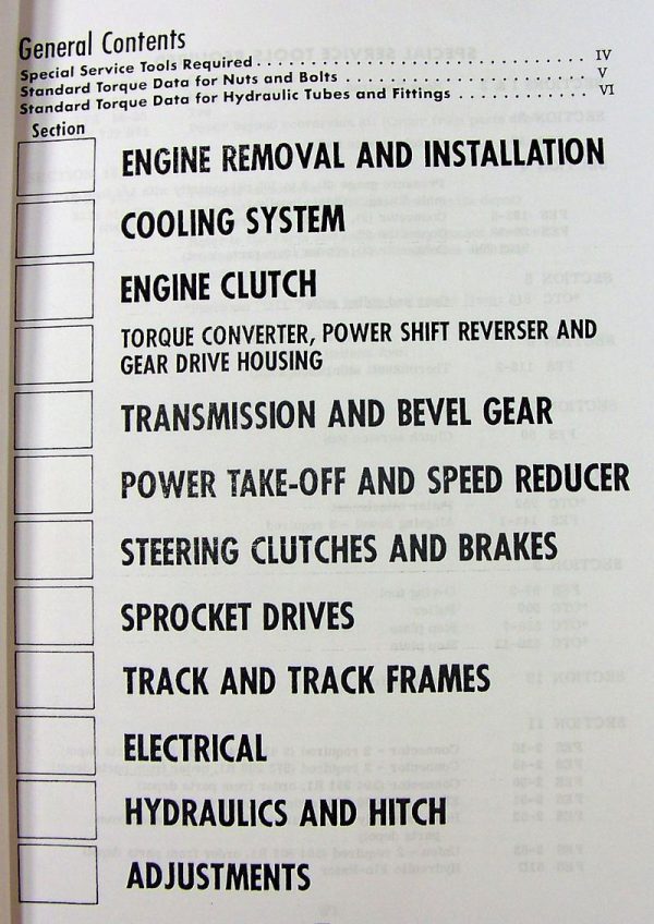 Set International 500 Series C 500C Crawler Tractor Service Manual Parts Catalog - Image 2