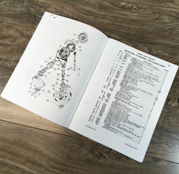 Case 230 Baler Parts Manual Catalog Book Assembly Schematic Exploded Views - Image 3