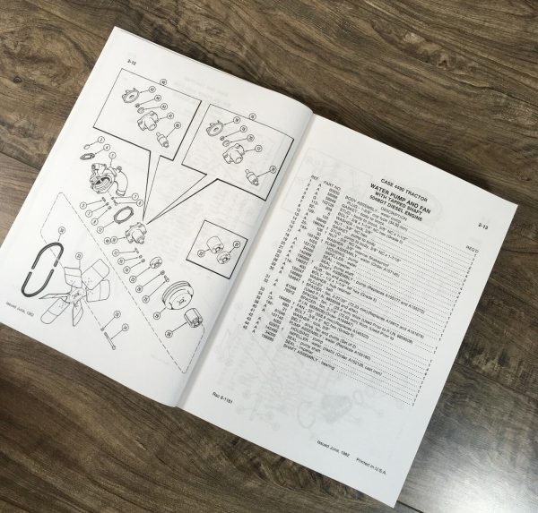 Case 4490 Tractor Manual Parts Catalog Operators Owners Set Book Schematics - Image 8