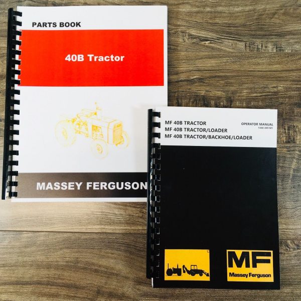 Massey Ferguson 40B Tractor Parts Operators Manual Set Owners Catalog Book MF