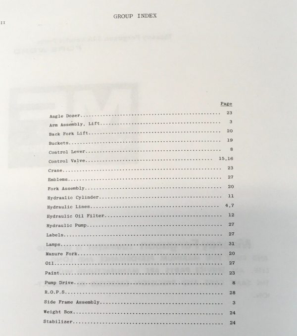 Massey Ferguson 40B Loader Tractor Parts Manual Catalog Book Assembly Schematics - Image 2