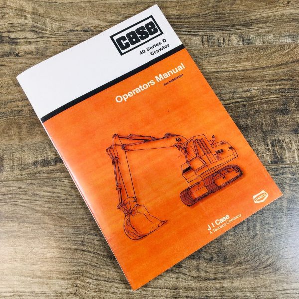 Drott Case 40D Crawler Excavator Operators Manual Owners Book Maintenance