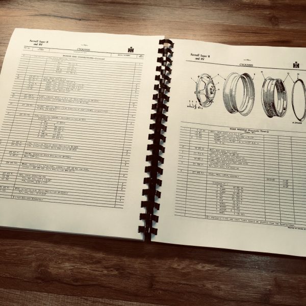 Farmall International Super H & Hv Tractor Parts Operators Manual Set Book - Image 7