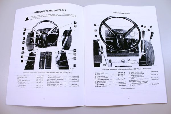 International Cub Cadet Tractor Model 1200 1250 Owner Operator Manual Lawn Mower - Image 5