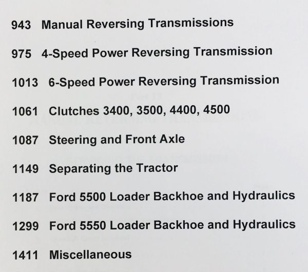 Ford 3400 3500 4400 4500 5500 5550 Backhoe Loader Tractor Service Repair Manual - Image 7