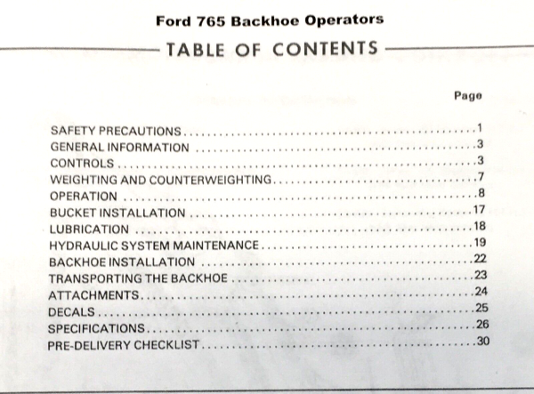 Ford 765 Backhoe Service Parts Operators Manual Set for 340 340A 340B 420 515 - Image 5