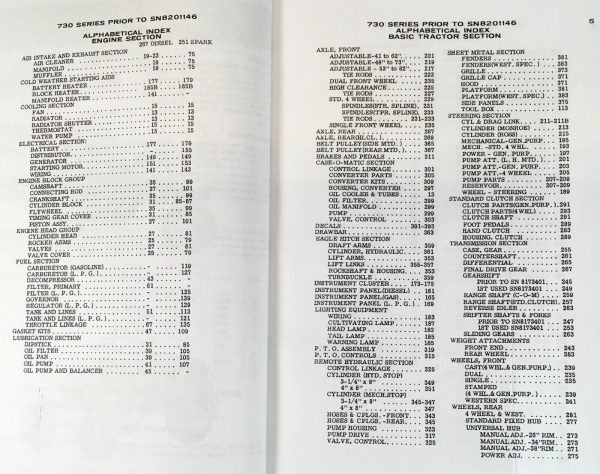 Case 730 731 Case-O-Matic Drive Tractor Service Manual Parts Operators Set Book - Image 2