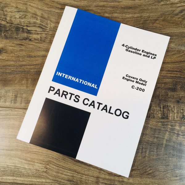International C200 Gas Engine For 2510B Tractor Parts Tractor Manual Book Ih